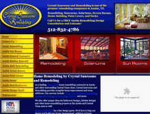 Tablet Screenshot of crystalsunrooms.com